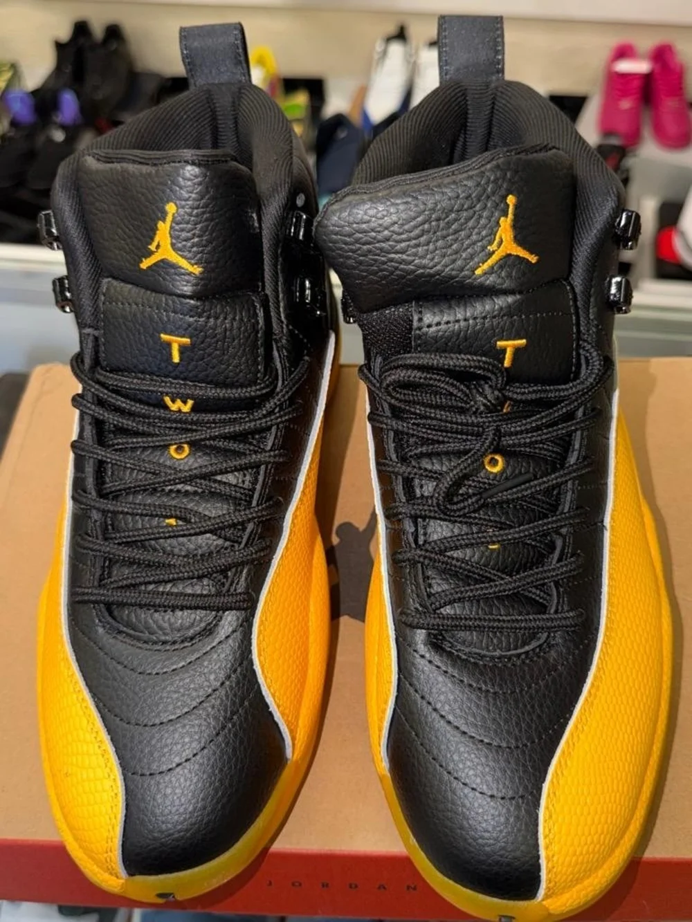Jordan Men’s High-Top Sneakers — Black & Yellow